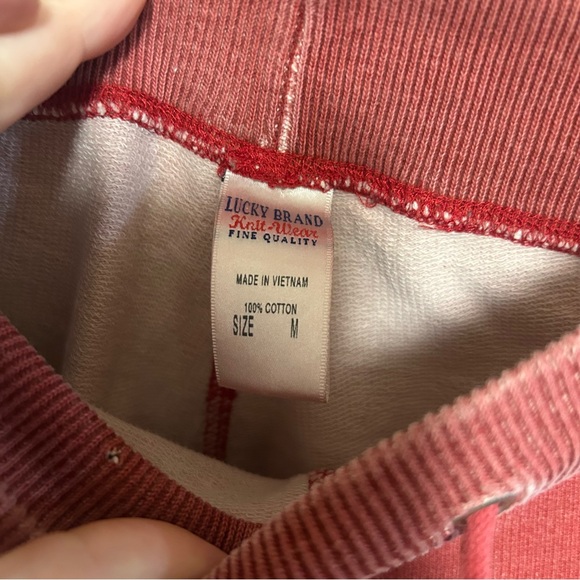 Y2K lucky brand M-L sweatpants cropped crane AOP Asian graphic indie vintage - Picture 11 of 16